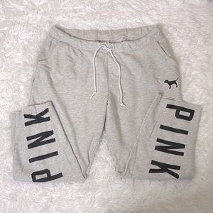 VS PINK cropped raw hem joggers